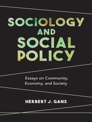 cover image of Sociology and Social Policy